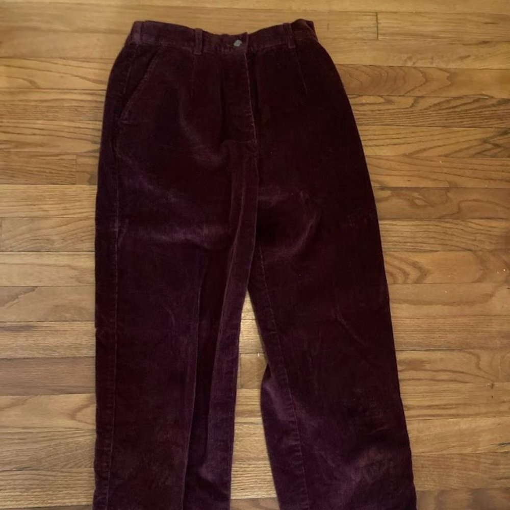 High Waist Corduroy Pants